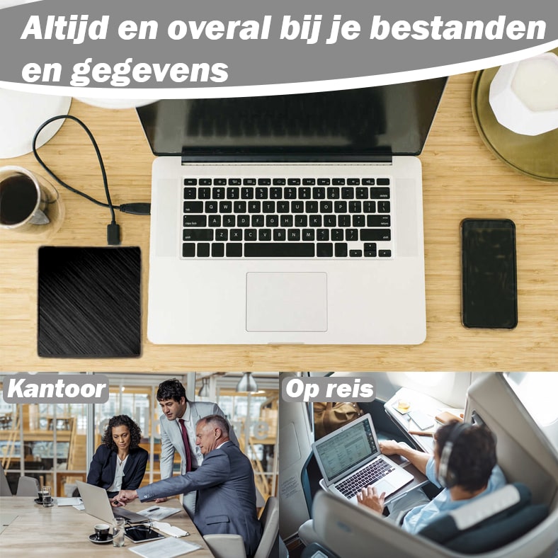 FerryClean Externe DVD/CD-speler SKU 8785276652215, draagbare USB multimedia dvd-brander en cd-weergavetoestel, ideaal voor gebruik in vliegtuigen en op kantoren
